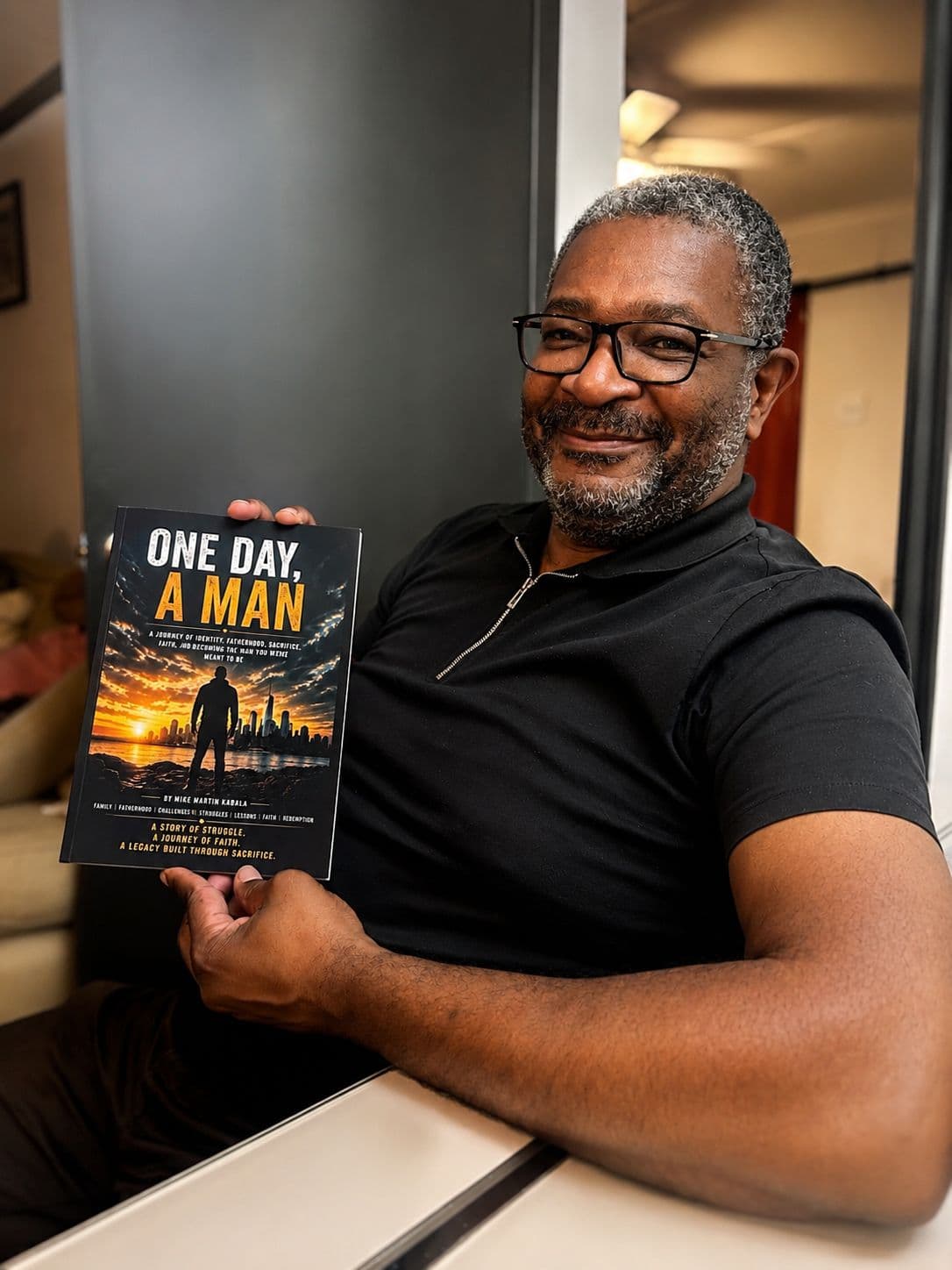 Reader holding One Day, A Man